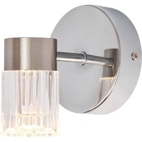 Litecraft Ribi Polished Chrome Bathroom Wall Light 5 Watt CCT Integrated LED (1/5)