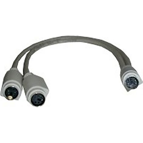 BeMatik - Câble séparateur clavier et souris PS2 miniDIN mâle à femelle (duplication de épingles)