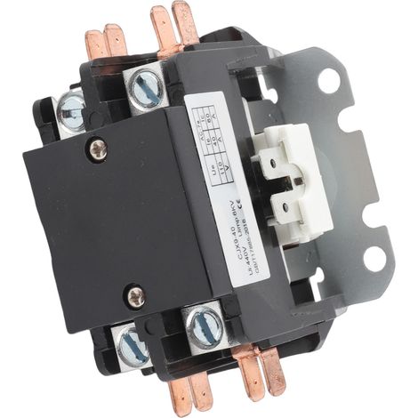 Contacteur AC climatiseur 40A 2P remplacement contact alliage argent distribution electrique 110V resistant chaleur install facile usine maison (1/5)