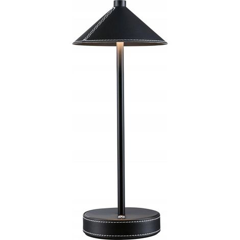 Paulmann Pellini lámpara de mesa negra elegante táctil