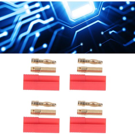 4,0 mm ummantelter Stecker für Miniatur-Flugzeugbatterien, Hochstrom-ESC-Stecker, HXT4.0 ummantelter Stecker, verkauft in 30er-Packungen. (1/5)