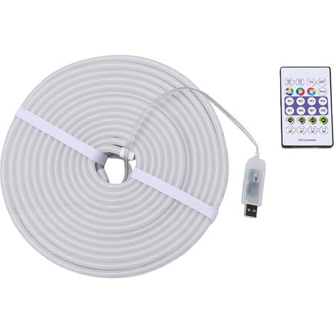 Strisce luminose a LED RGB al neon con circuito integrato intelligente, USB, impermeabili, per decorare TV, camera da letto e sala giochi. (1/5)