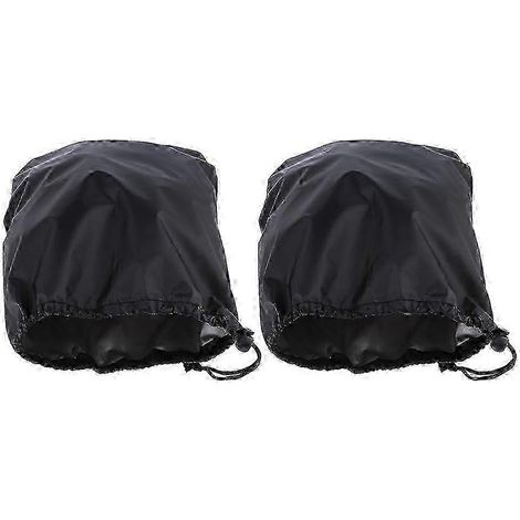 Lot de 2 housses universelles pour rétroviseurs automobiles, étanches à la poussière et à la neige, noires. (1/5)