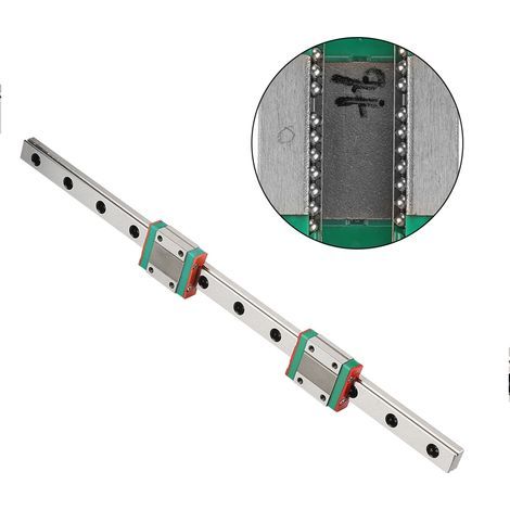 1pc Guide Linéaire Miniature MGN12 300mm avec 2 Blocs Coulissants MGN12B pour Rail de Guidage 12mm (1/5)