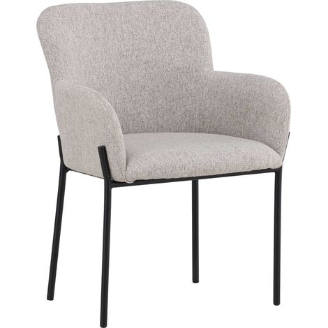 Vätö chaise de salle à manger accoudoirs beige. (1/4)