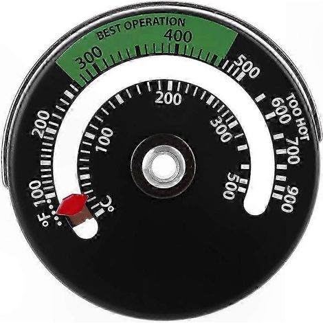 Thermometer für Holzöfen und Kamine, Temperaturanzeiger für Rauchrohre, Wärmemonitor für Kamineinsätze, Messskala für Holzheizungen, Temperaturregler für Ofenrohre (1/5)