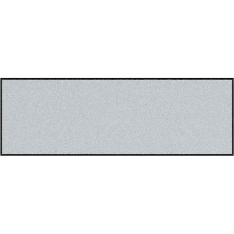 Zerbino d'ingresso moderno rettangolare antiscivolo 60 x 180 cm per uso interno ed esterno in poliammide grigio 020057972