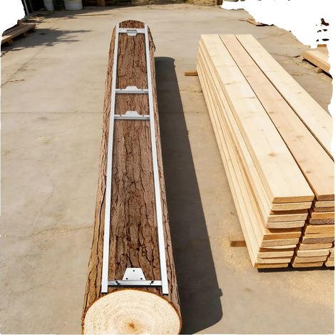 Guide de rail de scie à chaîne, scierie portable, accessoires de coupe de bois, Argent (1/2)