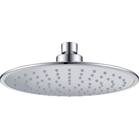 Pomme de douche rainure – Diamètre 20 cm – Chrome/gris – Effet pluie – Design moderne et robuste (1/3)