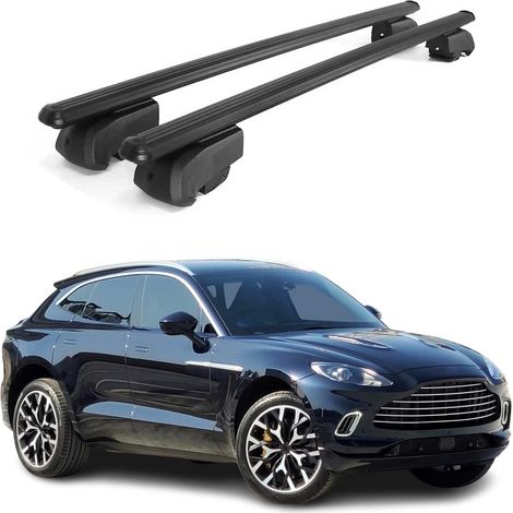 OMAC Aluminium Dachträger Querträger für Aston Martin DBX 2021-2026 – City Crash – ISO/PAS 11154:2006 – Abschließbar – Max. 75 kg – 2 Stangen Schwarz (1/5)