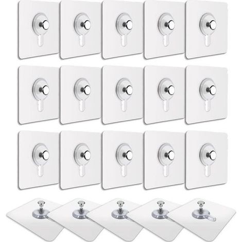 Haken, Wandbilderhaken (20 Stück) zum Aufhängen von Bildern, Bilderrahmen, Spiegeln und vielem mehr. (1/4)