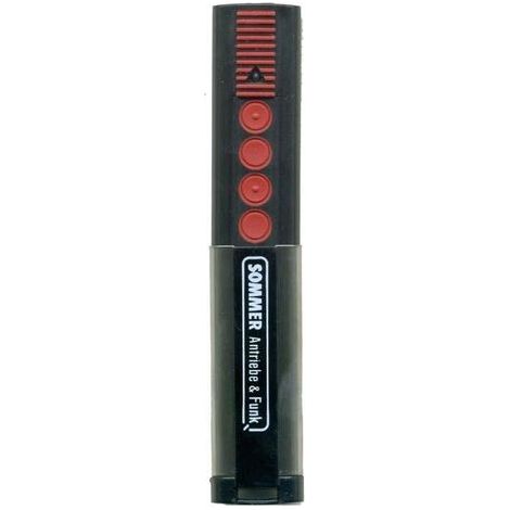 Sommer – Télécommande 4 boutons 868.800 MHz – Alimentation pile CR2032 – Dimensions 87 x 12 x 24 mm – Programmation sur récepteur