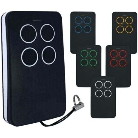 Télécommande pour portail automatique multifréquence à code fixe et roulant – rouge (1 pièce) (1/2)