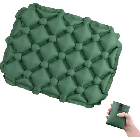 Cuscino gonfiabile ultraleggero - Cuscino gonfiabile per sedile - Pieghevole - Con borsa per il trasporto - Per esterni - Pieghevole - Cuscino da pavimento - Campeggio - Per campeggio, escursionismo,  (1/5)