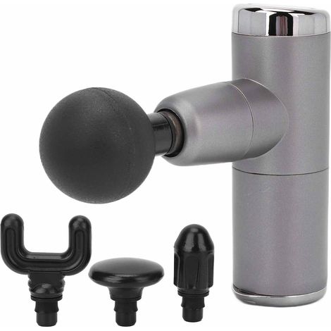 Pistolet de massage mini portable pour massage en profondeur, avec tête de massage et câble de chargement USB, idéal pour les muscles du dos et des épaules. Idéal pour les tissus profonds. (1/5)