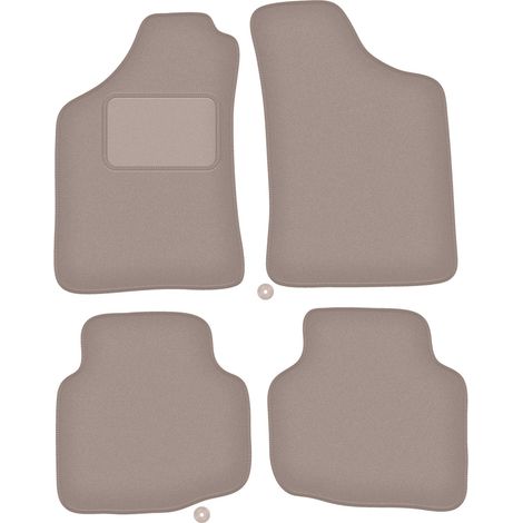 Tapis en velours beige pour : Mitsubishi L200 Triton pick-up (2001-2006) (1/5)