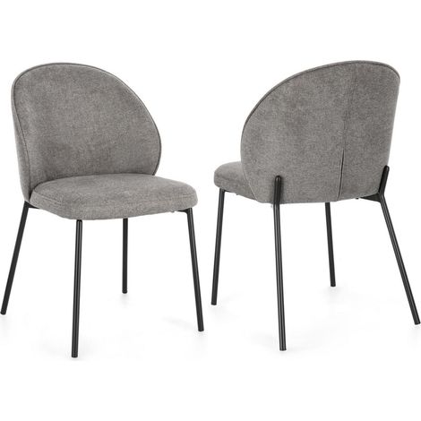Chaises de salle à manger design en tissu (lot de 2) - NELLY (1/5)