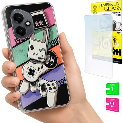 Schutzhülle für Honor X7d / 400 Smart Photo Cover Case Rückseite + 9H-Glas (1/5)