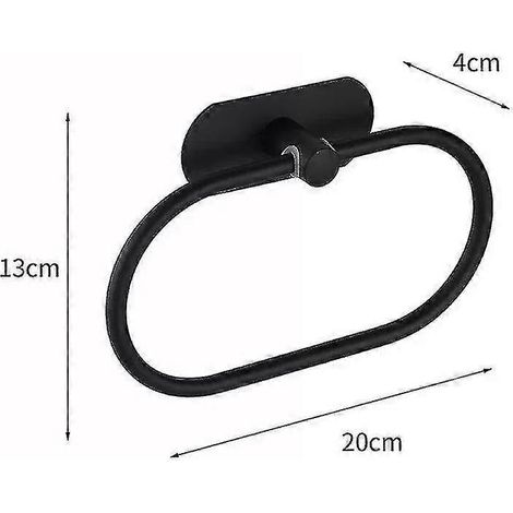 Küchenrollenhalter selbstklebend/gelocht, Badezimmer-Papierhandtuchhalter unter dem Schrank-Black