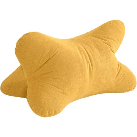 Gelbes Lesekissen – 1 Stück – Polyester und PP-Baumwolle – Flexible Nackenstütze – Für Sofa, Bett und Reisen – 48 x 31,5 cm (1/5)
