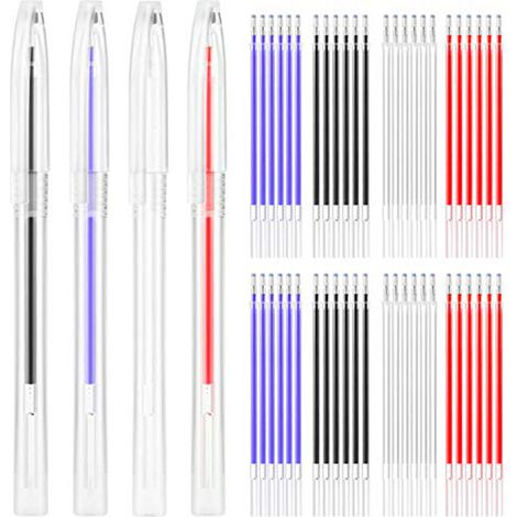 Marcadores borrables por calor - 4 colores con 48 recambios intercambiables para acolchado, costura y telas