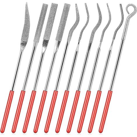 Set mit 10 Mini-Diamantnadelfeilen, wie abgebildet (1/5)