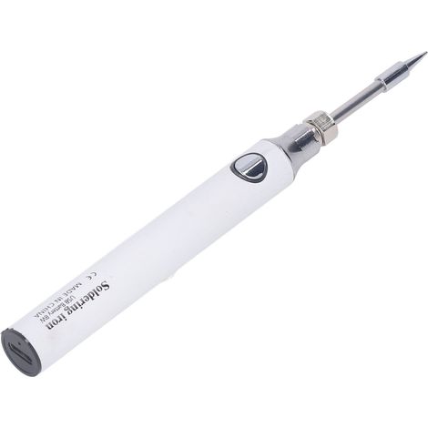 Fer à souder USB rechargeable portable, 3 températures réglables avec LED, outil de soudage électronique compact pour DIY. (1/5)