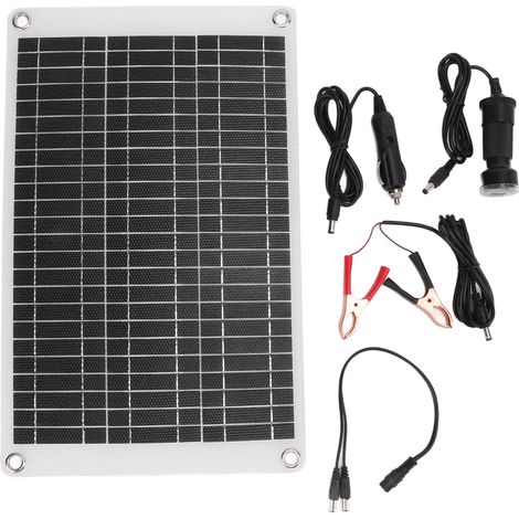 Kit de charge solaire portable 15W panneau solaire pour batterie 12V voiture moto camping-car téléphone portable (1/5)