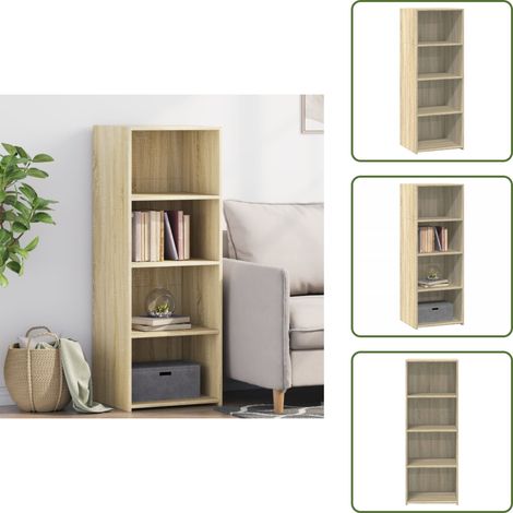 Highboard Sonoma-Eiche 45x41x124 cm Holzwerkstoff - Sideboard - Hochschrank - Wohnzimmermöbel - Eiche Dekor - Holzwerkstoff (1/5)
