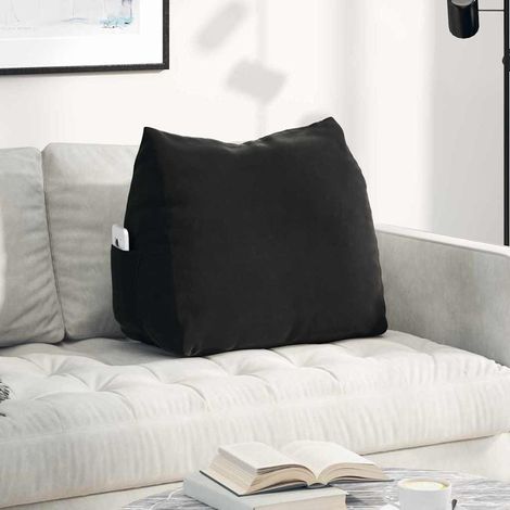Rückenkissen Schwarz 60 x 20 x 50 cm Cordstoff