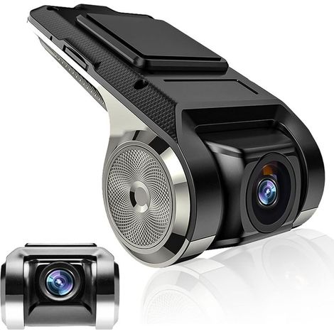 Caméra embarquée HD Mini DVR avec angle de vision de 170°, capteur G, GPS intelligent, ADAS, enregistreur de conduite USB pour autoradio Android, compatible carte TF (32 Go max.) (1/5)