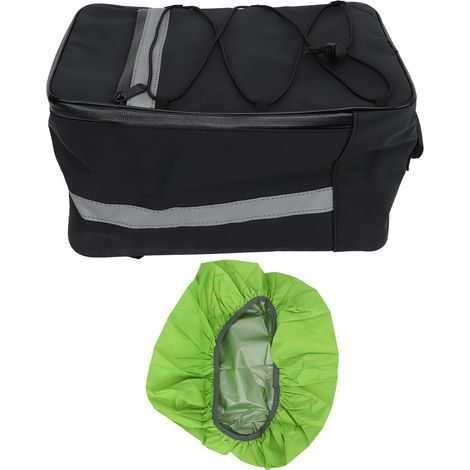Sacoche arrière vélo étanche réfléchissante grand capacité 15L avec housse de pluie pour cyclisme extérieur (1/5)