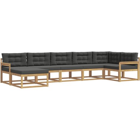Outdoor Sofa Set with Cushion 7 pcs White and Anthracite vidaXL (1/5)