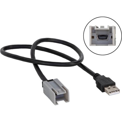 Adaptateur USB universel Mini-USB gris vers USB-A