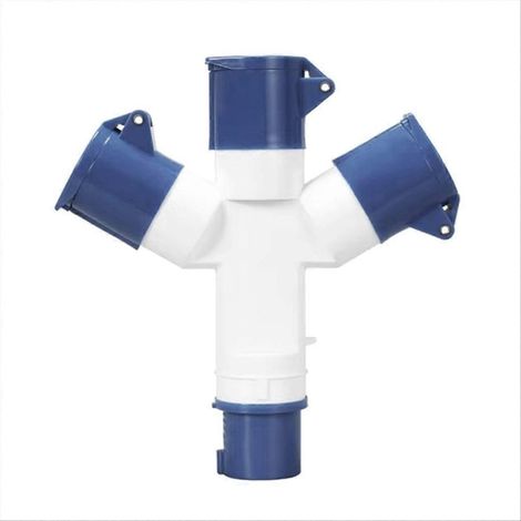 IP44 wasserdichte, industrietaugliche Y-förmige Steckdose, 3-polig, 16 A, multifunktional, Dreiwegestecker, Drehstromversorgung (1/5)