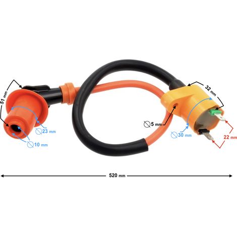 Bobina de alto voltaje para la puesta a punto de scooters 4T (1/2)