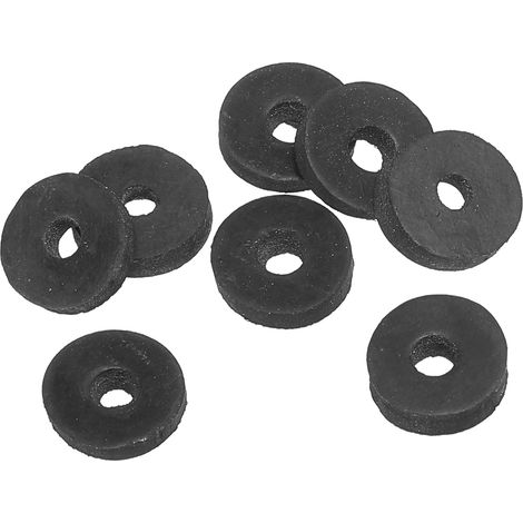 Joint Plat En Caoutchouc M4, Lot De 8, Diamètre Intérieur 4 mm, Diamètre Extérieur 13 mm, Épaisseur 3 mm, Joint D'étanchéité Pour Robinet, Tuyau D'eau, Boulon De Fixation, Noir (1/5)
