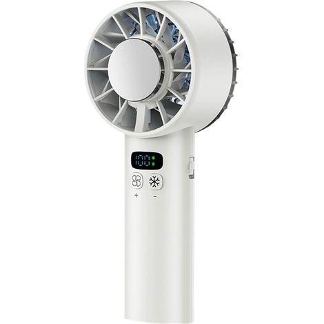 Ventilatore da tavolo con display digitale,pratico design in plastica per campeggio e attività all'aperto,raffreddamento USB per la casa (1/2)