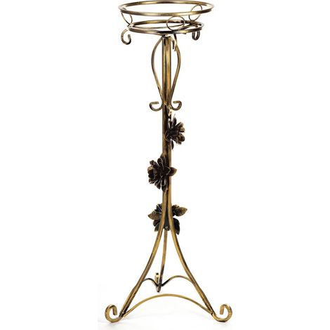 Supporto per fiori in metallo decorato con rose, 95 cm (1/5)