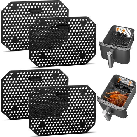 4 Pieces Anti Splash Grille for Air Fryer Double Stack XL SL400EU SL300EU, Silicone Air Fryer Mould Accessories Reusable for Double Stack (1/5)