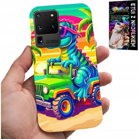 Custodia per Samsung Galaxy S20 Ultra - Fantasia Dinosauro su un camion per bambini (1/5)