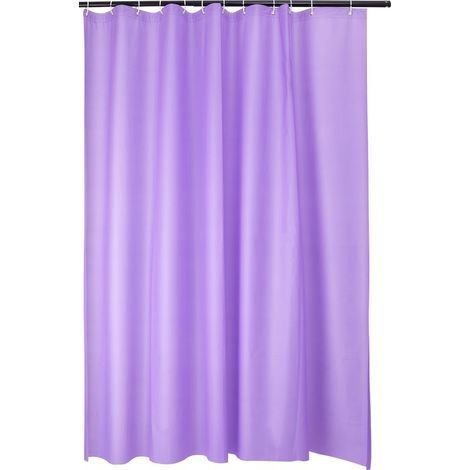 Rideau de Douche,Violet,180 x 240cm,Anti Moisissure,Imperméable,Rideaux Baignoire Lavable en Machine, (1/3)