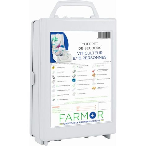 COFFRET DE SECOURS FARMOR VITICULTEUR 8/10 PERSONNES-VIT2132PP (1/2)