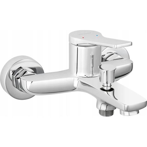 Ferro Stratos Badewannenarmatur matt verchromt modernes Design
