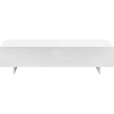 Tavolino da soggiorno in truciolare melaminico 115 cm bianco lucido 030006137
