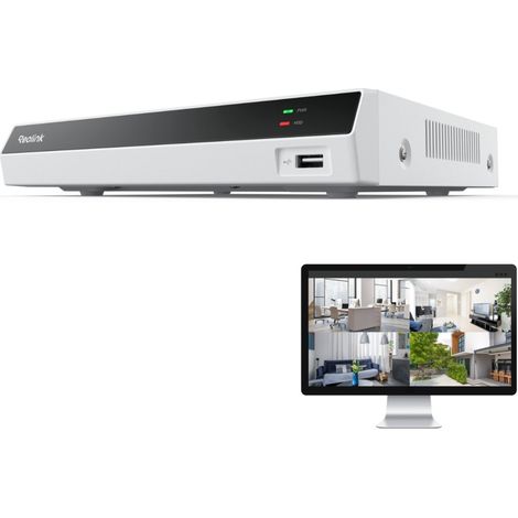 Reolink 8-Canal NVR PoE à 8 Canaux pour Enregistrement 24h/7j Fiable Disque dur 2To intégré