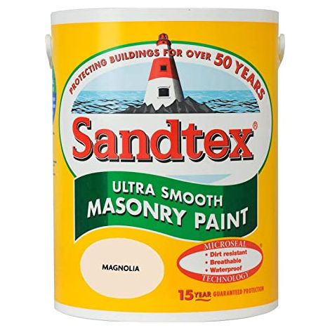 Sandtex 15 Year Microseal Smooth Masonry - Magnolia - 5L