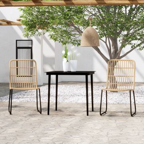 Ensemble à manger de jardin 3 pcs-Salon de jardin-Ensemble repas d'extérieur Chêne 639515 (1/5)
