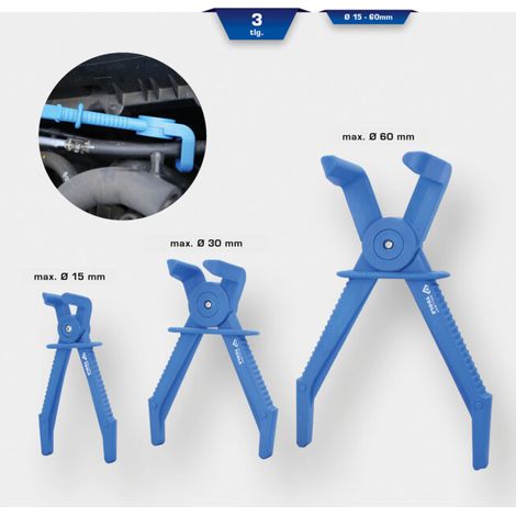 BRILLIANT TOOLS Jeu de pinces d'arrêt de flexibles coudées 90° en 3 pièces - BT521015 (1/5)