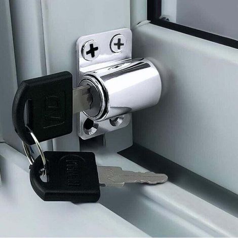 Serrures de fenêtre avec clé, XU, Serrures de sécurité pour cadre de porte de fenêtre en alliage d'aluminium pour la maison et le bureau - KZQ (1/4)